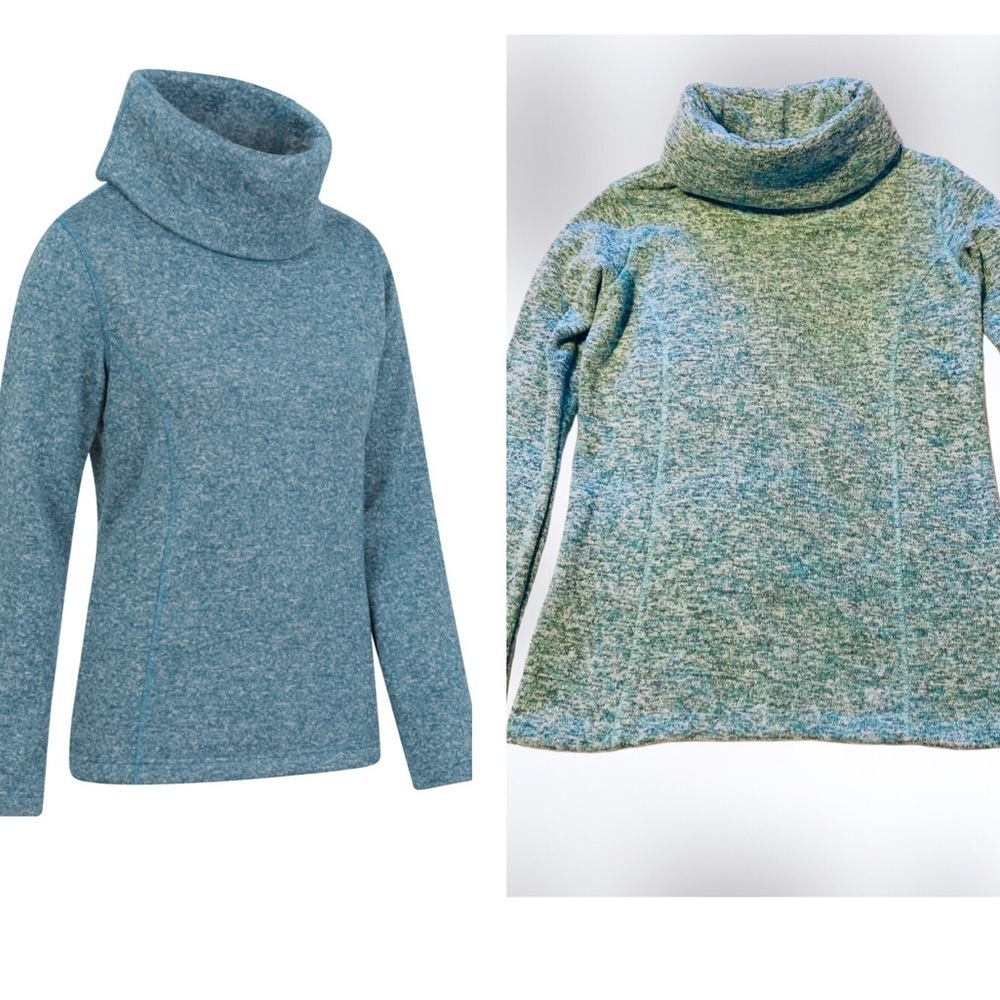 Mountain Warehouse Size 4 Idris Womens Cowl Neck Green Heather Fleece